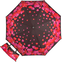 Зонт складной Moschino 7275-OCA Rubber Heart Black - 