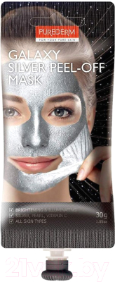 Маска-пленка для лица Purederm Galaxy Silver Peel-Off Mask (30г)