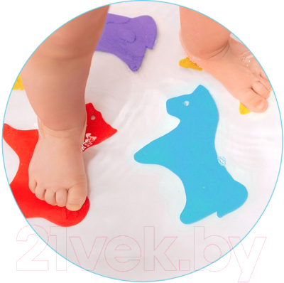 Комплект ковриков для купания Roxy-Kids Animals / RBM-010-CG (5шт)
