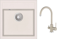 

Мойка кухонная со смесителем, Tesa SQT100W + Sabiaduo 2963 111
