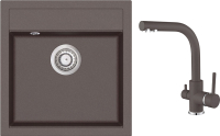 

Мойка кухонная со смесителем Aquasanita, Tesa SQT100W + смеситель Akvaduo 2663 120