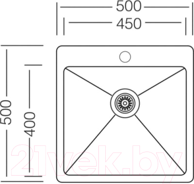 Мойка кухонная ZORG ZRE 5050 + измельчитель 46-2 A/S