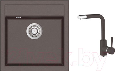

Мойка кухонная Aquasanita, Tesa SQT100W + смеситель Forte 5553 120