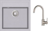 

Мойка кухонная со смесителем, Tesa SQT100W + смеситель Sabia 5523 002