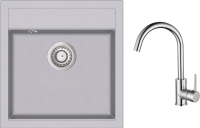 

Мойка кухонная со смесителем, Tesa SQT100W + смеситель Sabia 5523 001