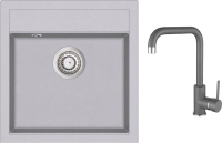 

Мойка кухонная со смесителем Aquasanita, Tesa SQT100W + смеситель Mirrus 5063 202
