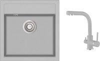 

Мойка кухонная со смесителем Aquasanita, Tesa SQT100W + смеситель Akvaduo 2663 220