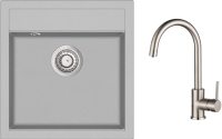 

Мойка кухонная со смесителем, Tesa SQT100W + смеситель Sabia 5523 002