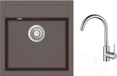 

Мойка кухонная Aquasanita, Tesa SQT100W + смеситель Sabia 5523 001