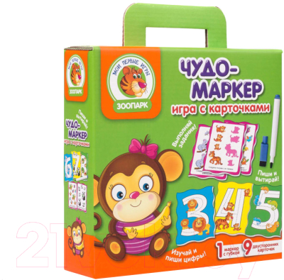 

Развивающие карточки Vladi Toys, Чудо-маркер. Зоопарк / VT2100-11
