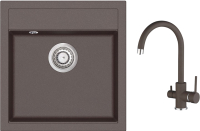 

Мойка кухонная со смесителем Aquasanita, Tesa SQT100W + смеситель Sabiaduo 2963 120