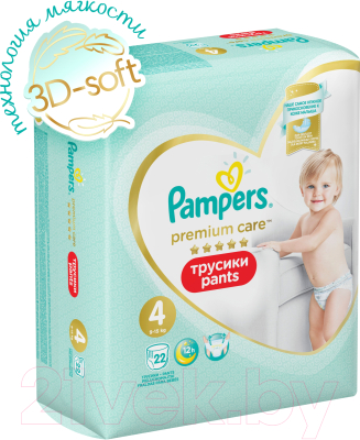 Подгузники-трусики детские Pampers Premium Care Pants 4 Maxi (22шт)