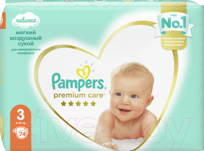 Подгузники детские Pampers Premium Care 3 Midi (74шт)