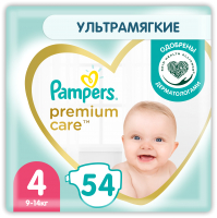 Подгузники детские Pampers Premium Care 4 Maxi (54шт) - 