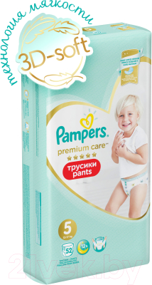 Подгузники-трусики детские Pampers Premium Care 5 Junior (52шт)