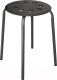 Табурет Ника С пластмассовым сиденьем / ТП01 (черный) - 