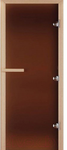 Стеклянная дверь для бани/сауны Doorwood Теплая ночь 190x70