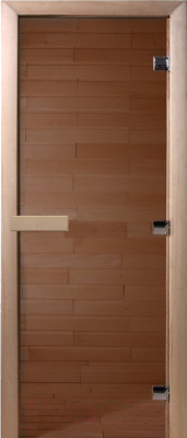 Стеклянная дверь для бани/сауны Doorwood Теплый день 180x70 (коробка осина)