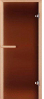 Стеклянная дверь для бани/сауны Doorwood Бронза Матовая 190x70.6 (коробка хвоя) - 