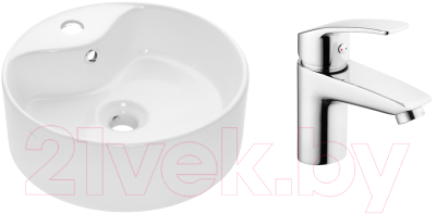 

Умывальник Invena, Rondi CE-20-001-W + Malta BU-27-001-A + SC-B1-027-G