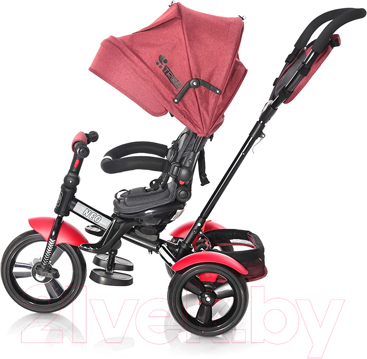 Трехколесный велосипед с ручкой Lorelli Neo Eva Red Black Luxe / 10050332103