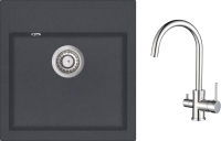 

Мойка кухонная со смесителем, Tesa SQT100W + Sabiaduo 2963 001 chrome