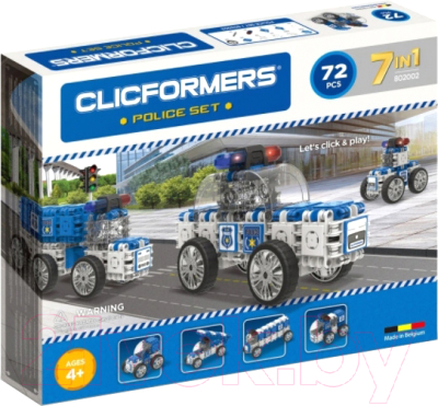 Конструктор Clicformers Police Set / 802002 (72эл)
