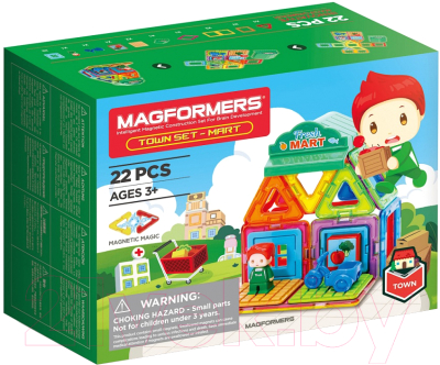 

Конструктор магнитный Magformers, Town Set – Mart / 717007