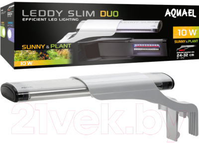 Светильник для аквариума Aquael Leddy Slim 10W Duo Sunny/Plant / 115151 (белый)