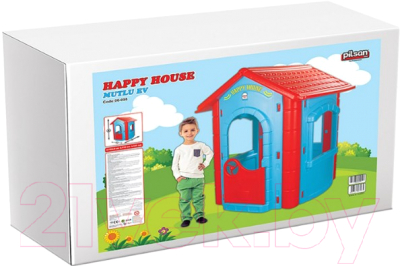 Детский игровой домик Pilsan Happy House / 06098 (голубой)