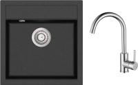 

Мойка кухонная со смесителем, SQT100W + смеситель Sabia 5523 002