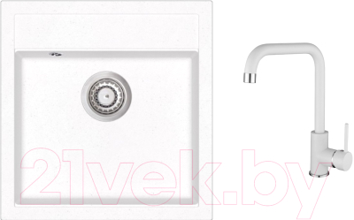 

Мойка кухонная Aquasanita, Tesa SQT100W + смеситель Mirrus 5063 710 alba