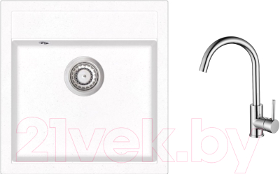 

Мойка кухонная Aquasanita, Tesa SQT100W + смеситель Sabia 5523 001 chrome