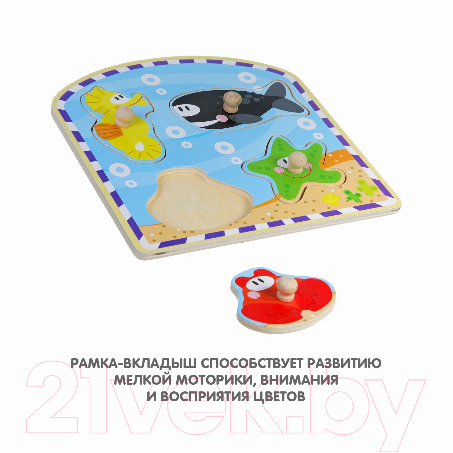 Развивающая игрушка Bondibon Рамка-вкладыш / ВВ1496-А — фото 6