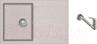 

Мойка кухонная Aquasanita, Tesa SQT101AW + смеситель Rondo 2581 112