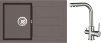 

Мойка кухонная со смесителем Aquasanita, Tesa SQT101AW + Akvaduo 2663 002