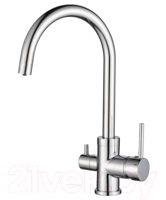 Мойка кухонная со смесителем Aquasanita Tesa SQT101AW + смеситель Sabiaduo 2963 001 chrome (церриус)
