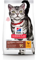 Сухой корм для кошек Hill's Science Plan Hairball Indoor Chicken / 604112 (300г) - 