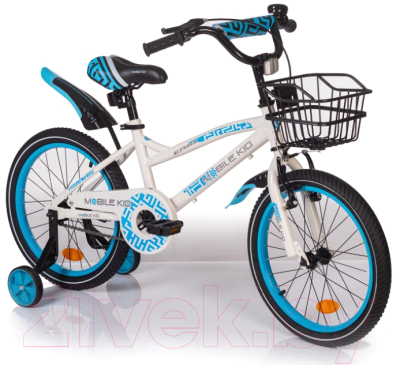 Детский велосипед Mobile Kid Slender 18 (белый/голубой)