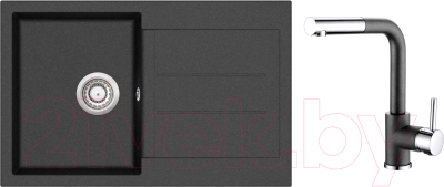 

Мойка кухонная Aquasanita, Tesa SQT101AW + смеситель Argo 2383 601