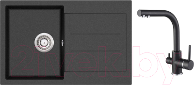 

Мойка кухонная Aquasanita, Tesa SQT101AW + смеситель Akvaduo 2663 601