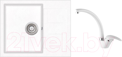

Мойка кухонная Aquasanita, Tesa SQT101AW + смеситель Ambra 2813 710