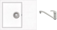 

Мойка кухонная со смесителем Aquasanita, Tesa SQT101AW + смеситель Eko 2561 710