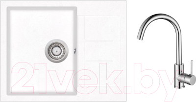 

Мойка кухонная Aquasanita, Tesa SQT101AW + смеситель Sabia 5523 001