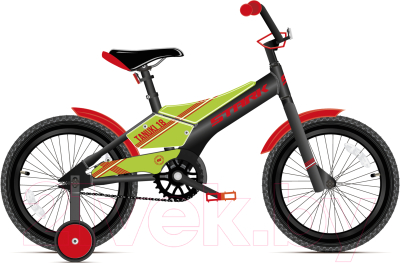 Детский велосипед STARK Tanuki 18 Boy 2021 (черный/красный)