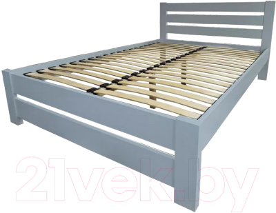Двуспальная кровать BAMA Palermo (180x200, серый)