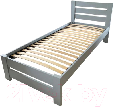 Односпальная кровать BAMA Palermo (90x200, серый)
