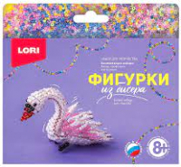 

Набор для плетения Lori, Фигурки из бисера. Белый лебедь / Бис-092