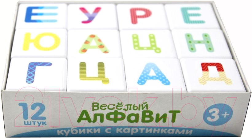 Развивающая игрушка Десятое королевство Кубики. Школа дошколят. Веселый алфавит / 00707 — фото 2