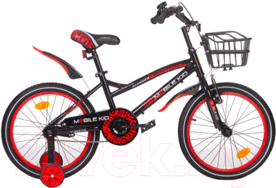 Детский велосипед Mobile Kid Slender 18 (черный/красный)